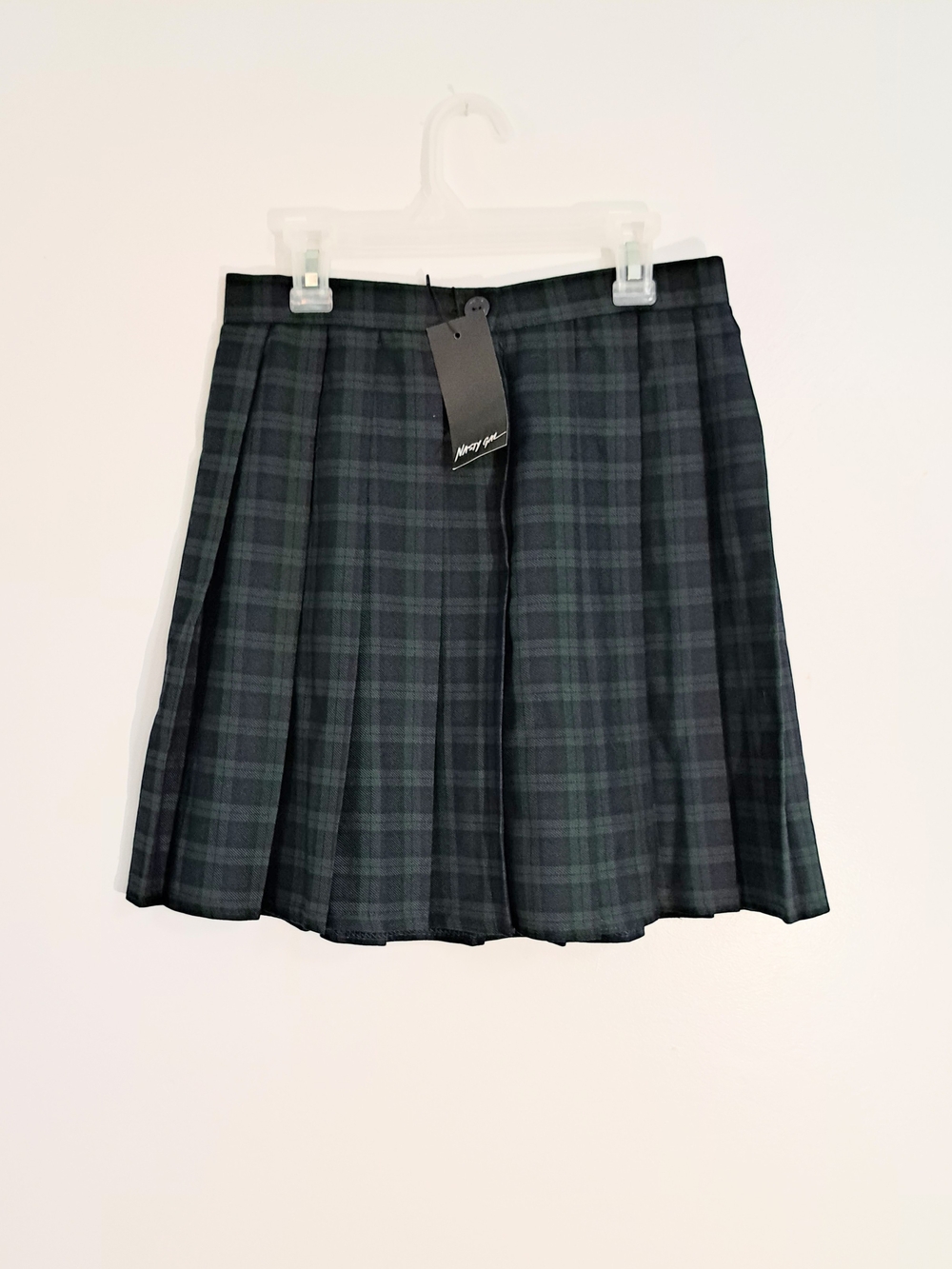 NWT Nasty Gal Plaid Pleated Mini Skirt 6